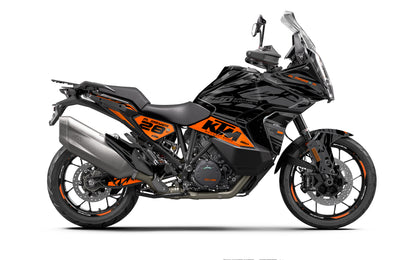 KTM 1290 Super Adventure DEKOR - "Fragment" (Svart/Oransje)