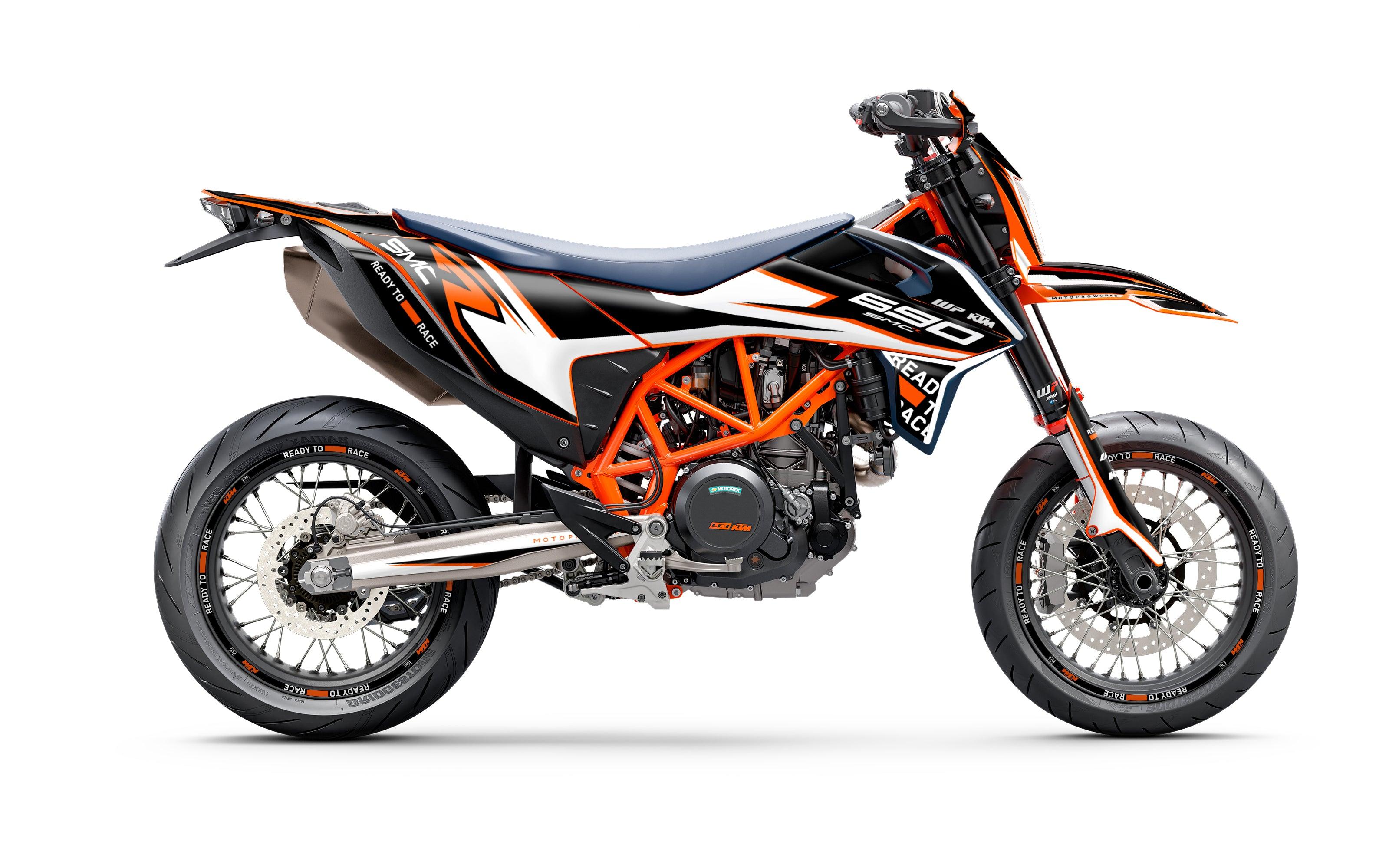 KTM 690 SMC-R GRAPHICS - "District" (Black) - MotoProWorks