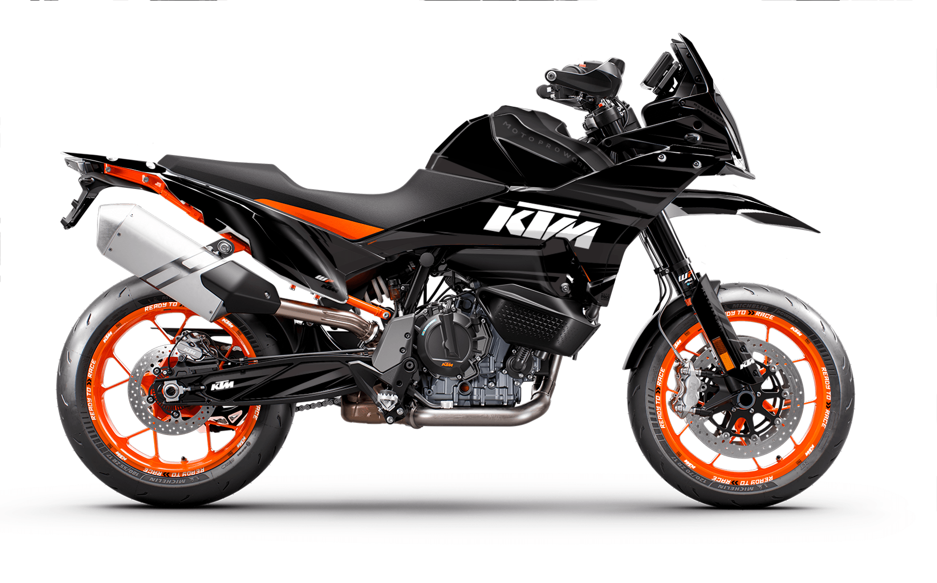 KTM 890 SMT 2023-2024 GRAPHICS - "Edge" (Grey) - MotoProWorks