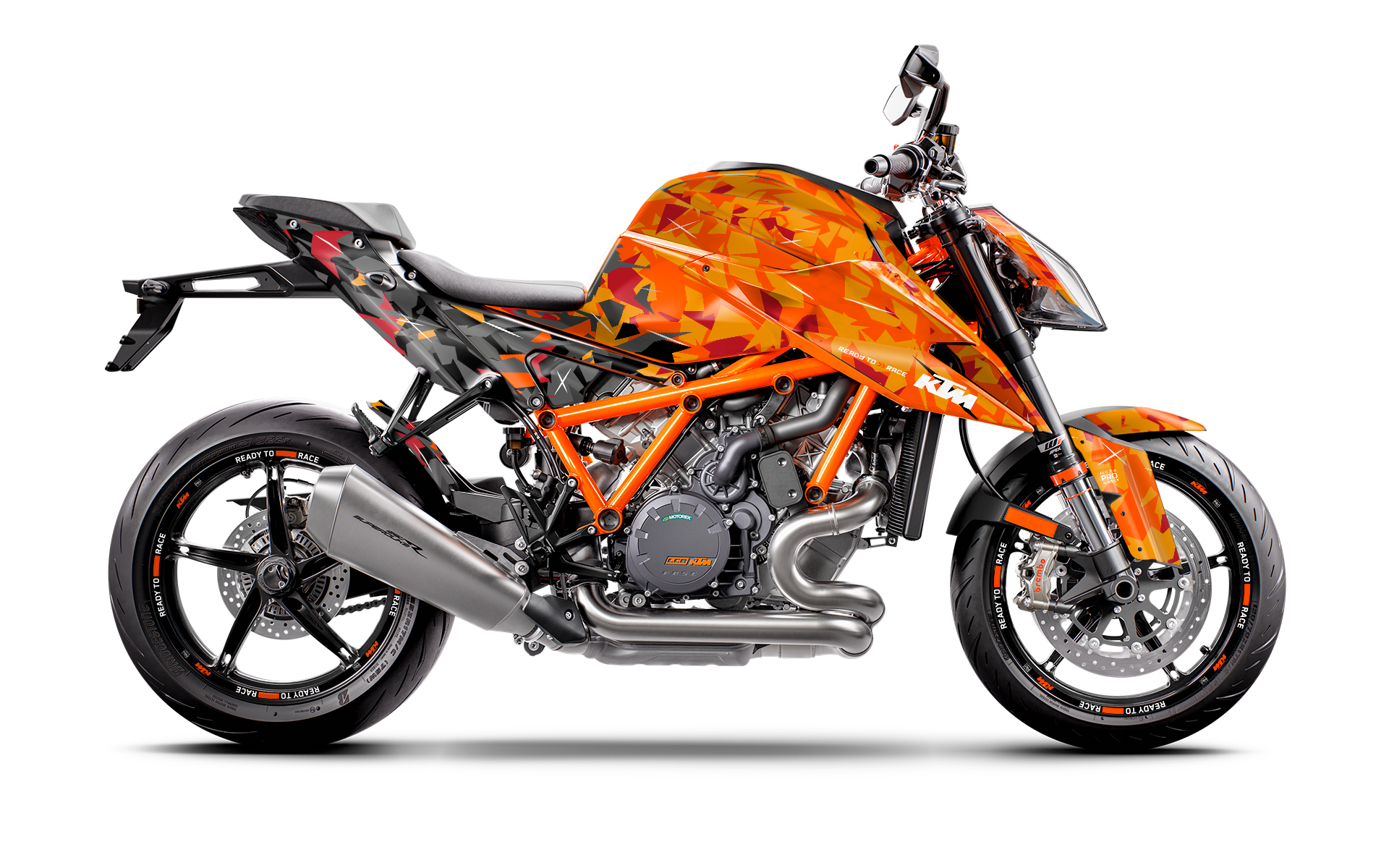 KTM 1290 Super Duke R GRAPHICS - "Flake" (Orange/Black)