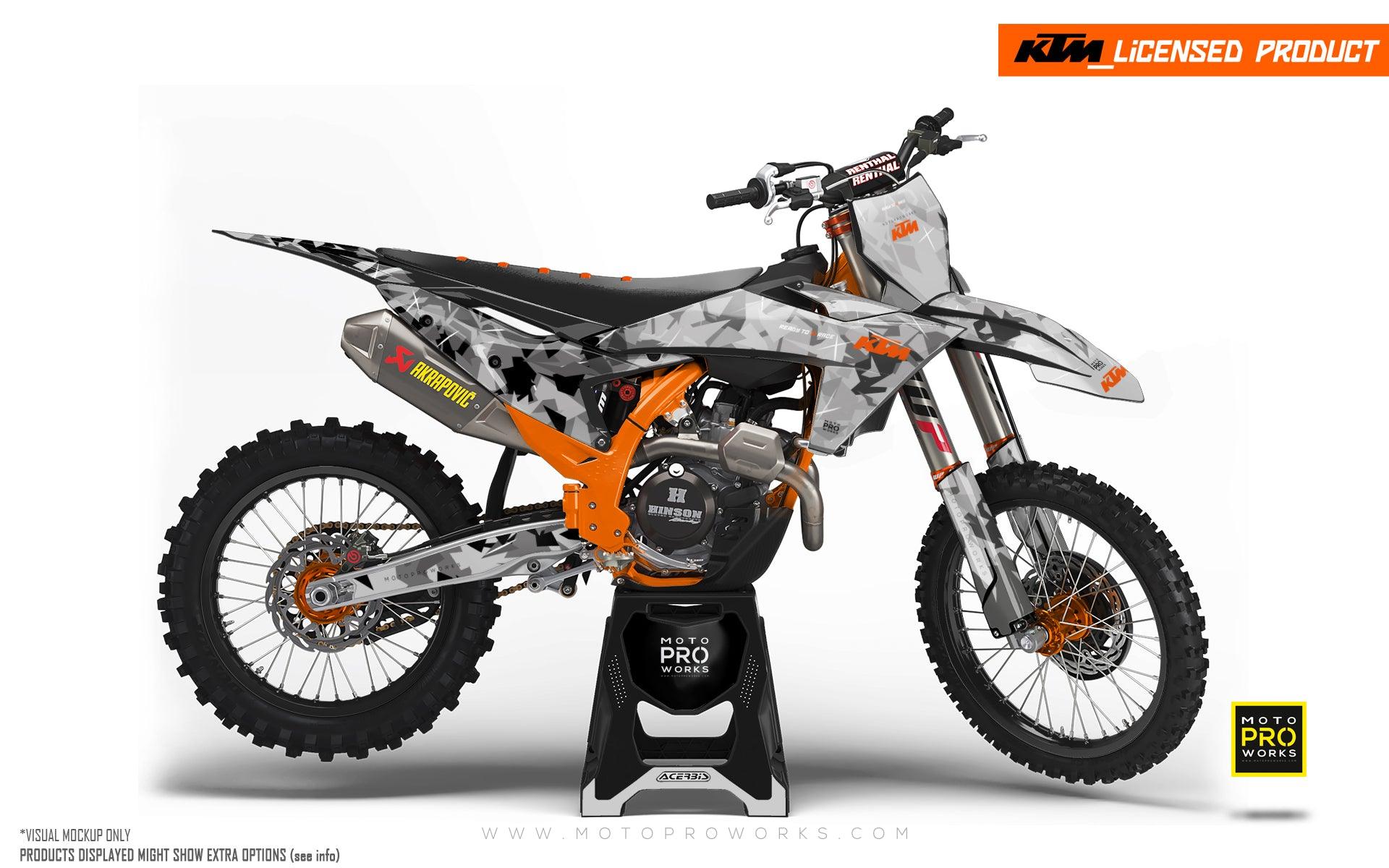 KTM GRAPHICS - EXC/SX / 450 SMR 2023-2024 "Flake" (Black/Grey) - MotoProWorks