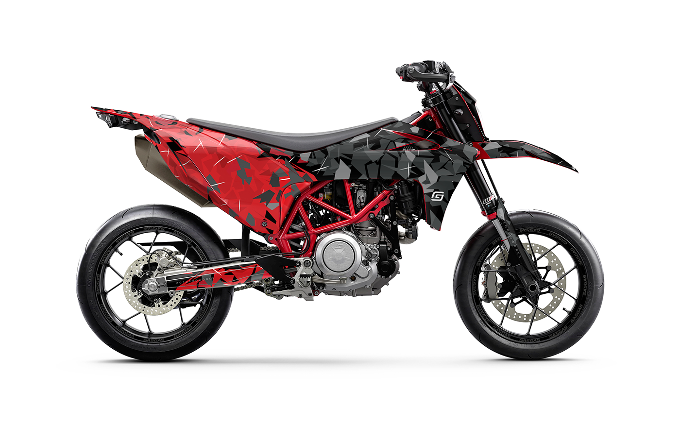 GASGAS SM 700 GRAPHICS - "Flake" (Black/Red)