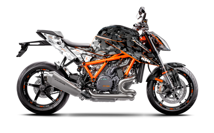 KTM 1290 Super Duke R GRAPHICS - "Flake" (Black/White)