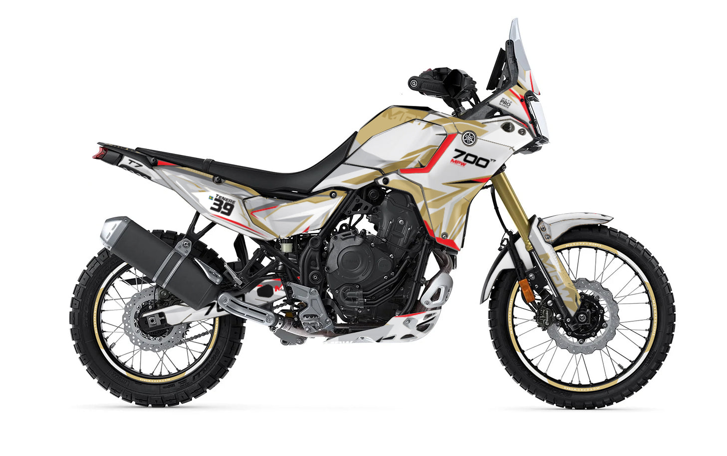 Yamaha Tenere 700 Graphics - “Horizon” (Gold)