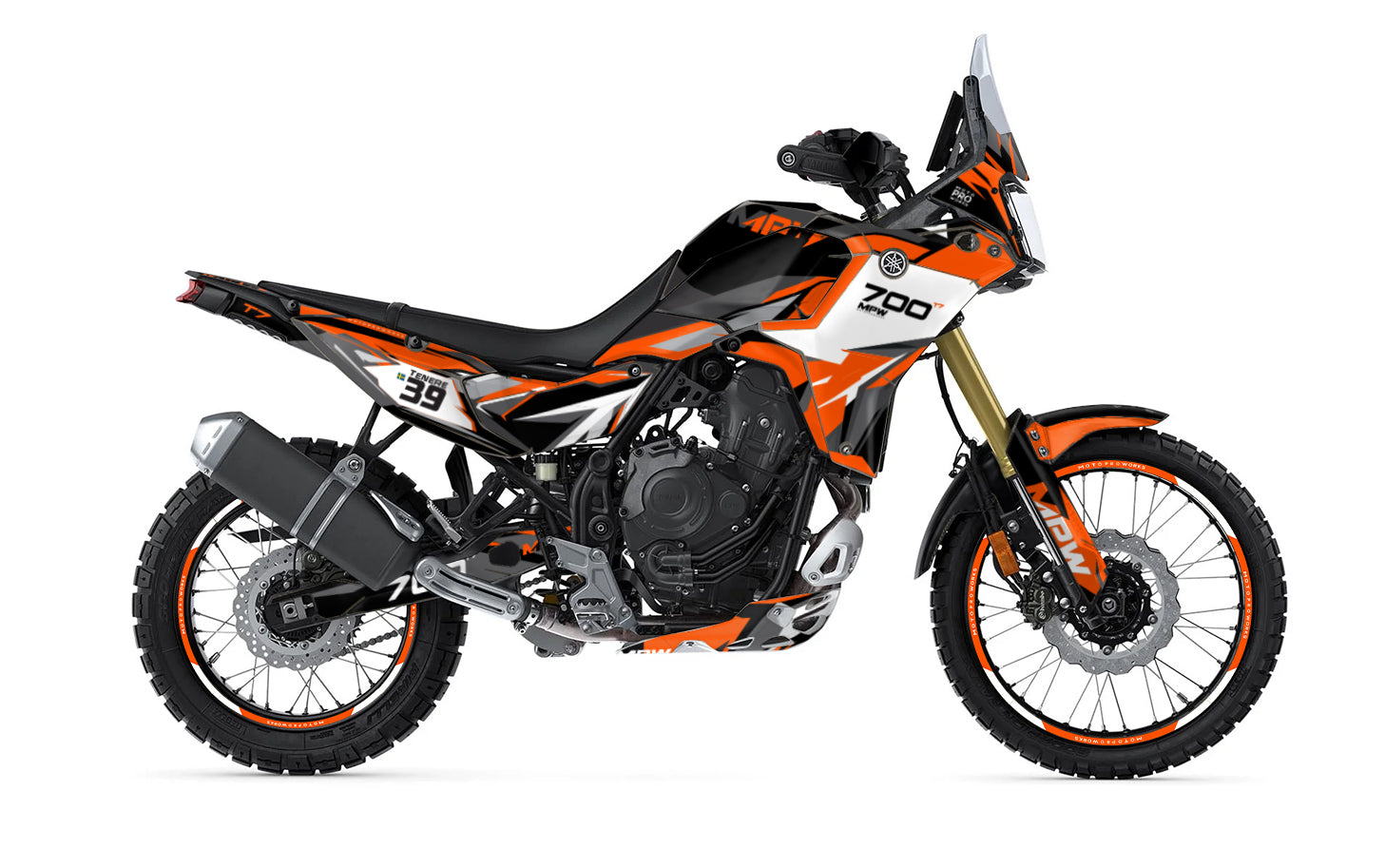 Yamaha Tenere 700 Graphics - “Horizon” (Orange)