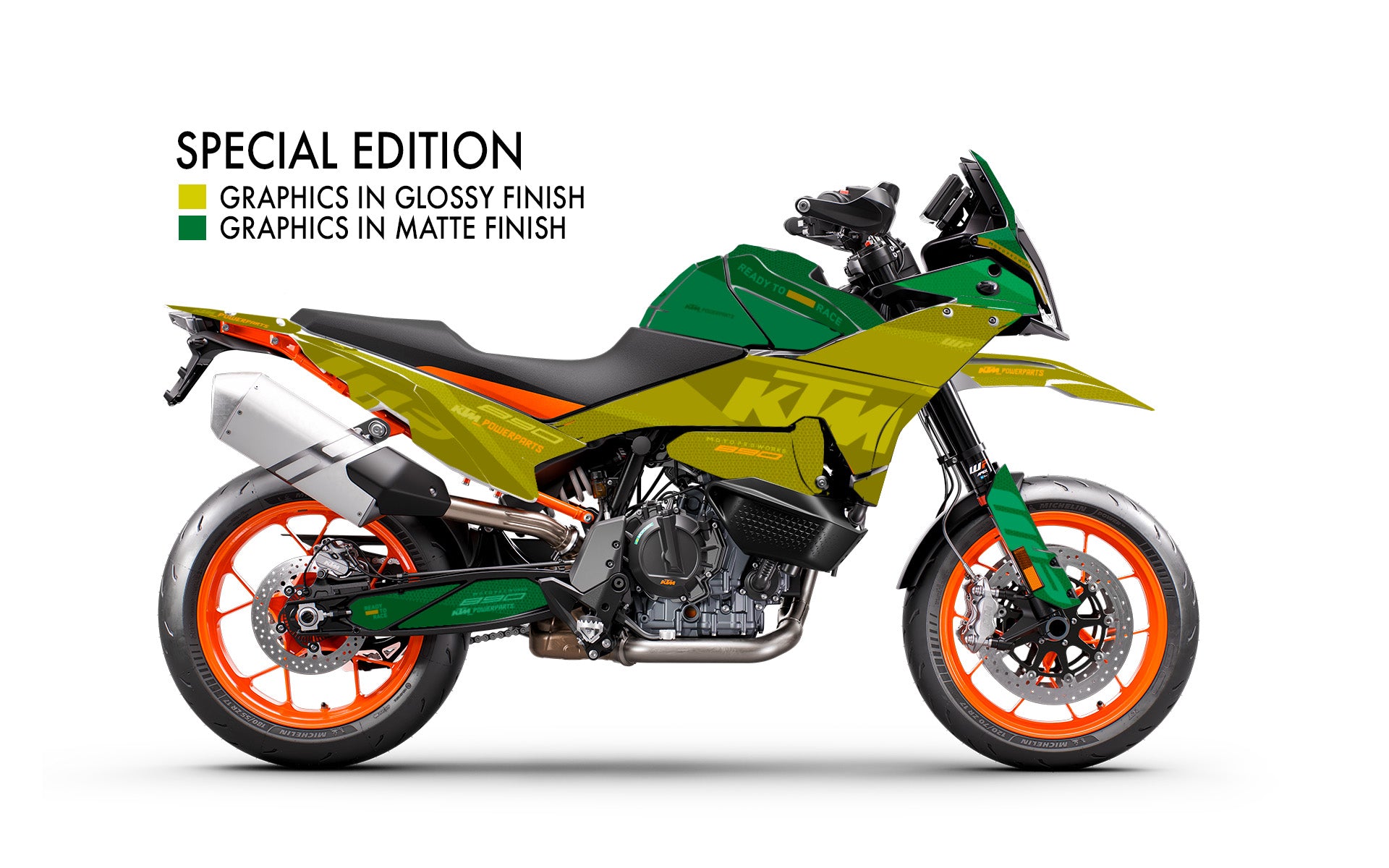KTM 890 SMT 2023-2025 KIT GRAFICO - "RR Tech" (Edizione PowerParts)