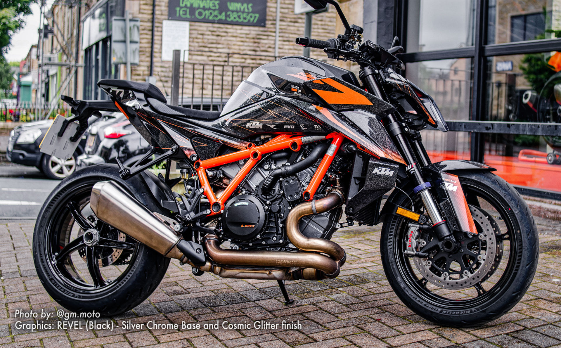 KTM 1390 Super Duke R/Evo STICKERSET - "Revel" (Zwart)