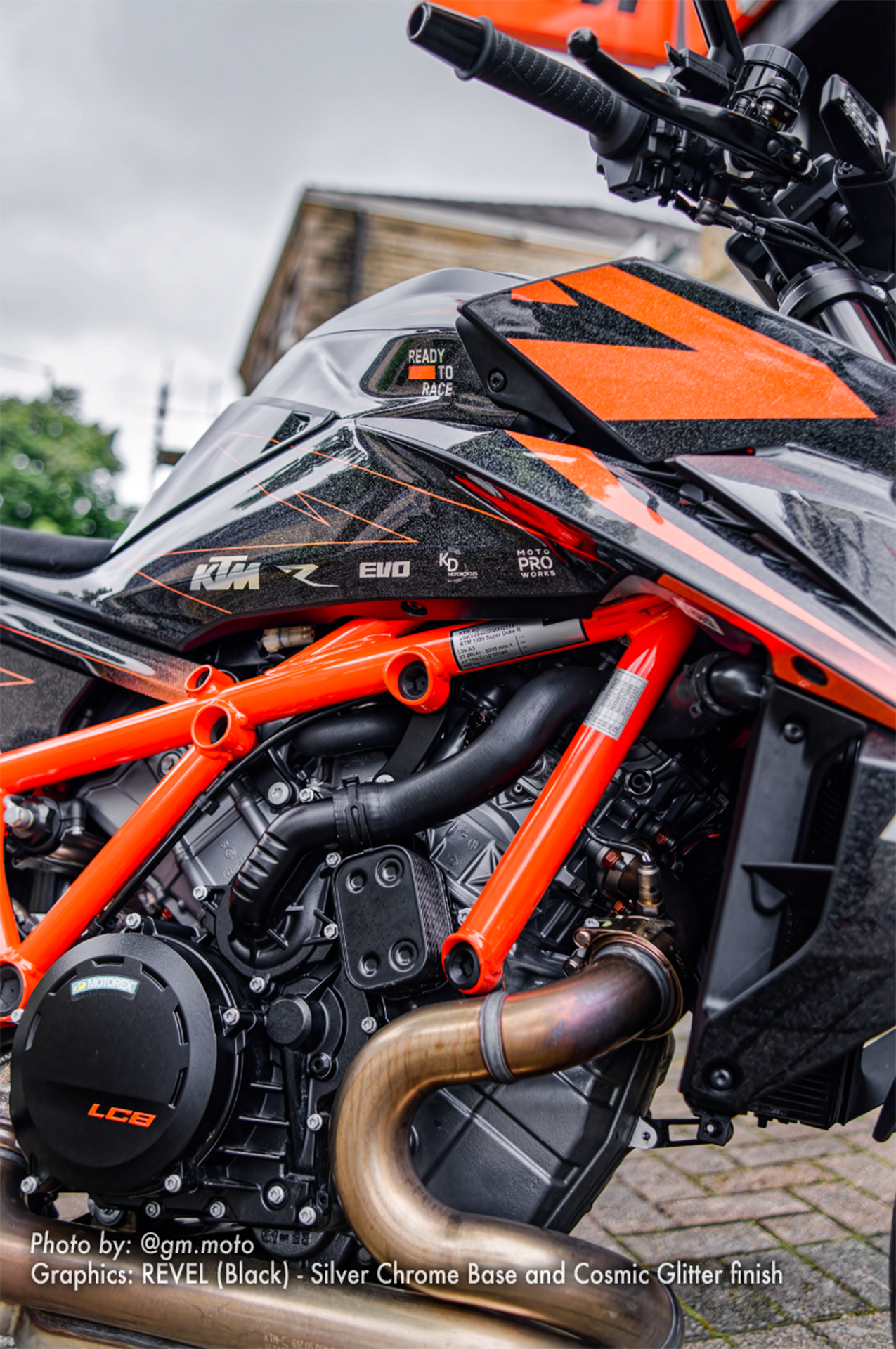 KTM 1390 Super Duke R/Evo STICKERSET - "Revel" (Zwart)
