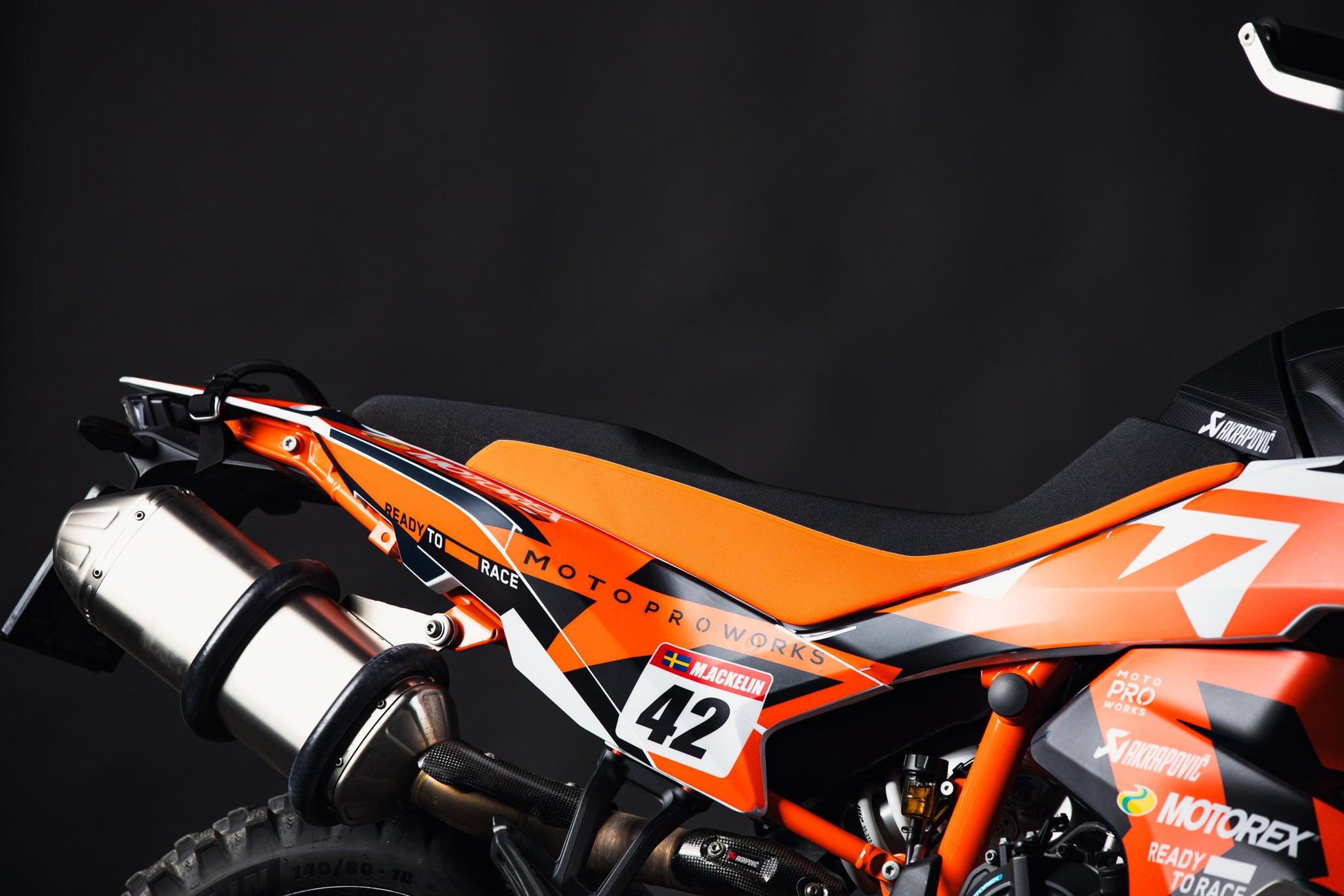 KTM 790/890 Adventure R/S GRAPHICS - "Nomadic" (White/Blue/Orange) - MotoProWorks