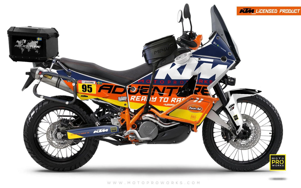 *OUTLET!* –  KTM 950/990 Adventure GRAPHICS - &quot;WAYPOINTER&quot; (dawn) - GLOSSY KIT