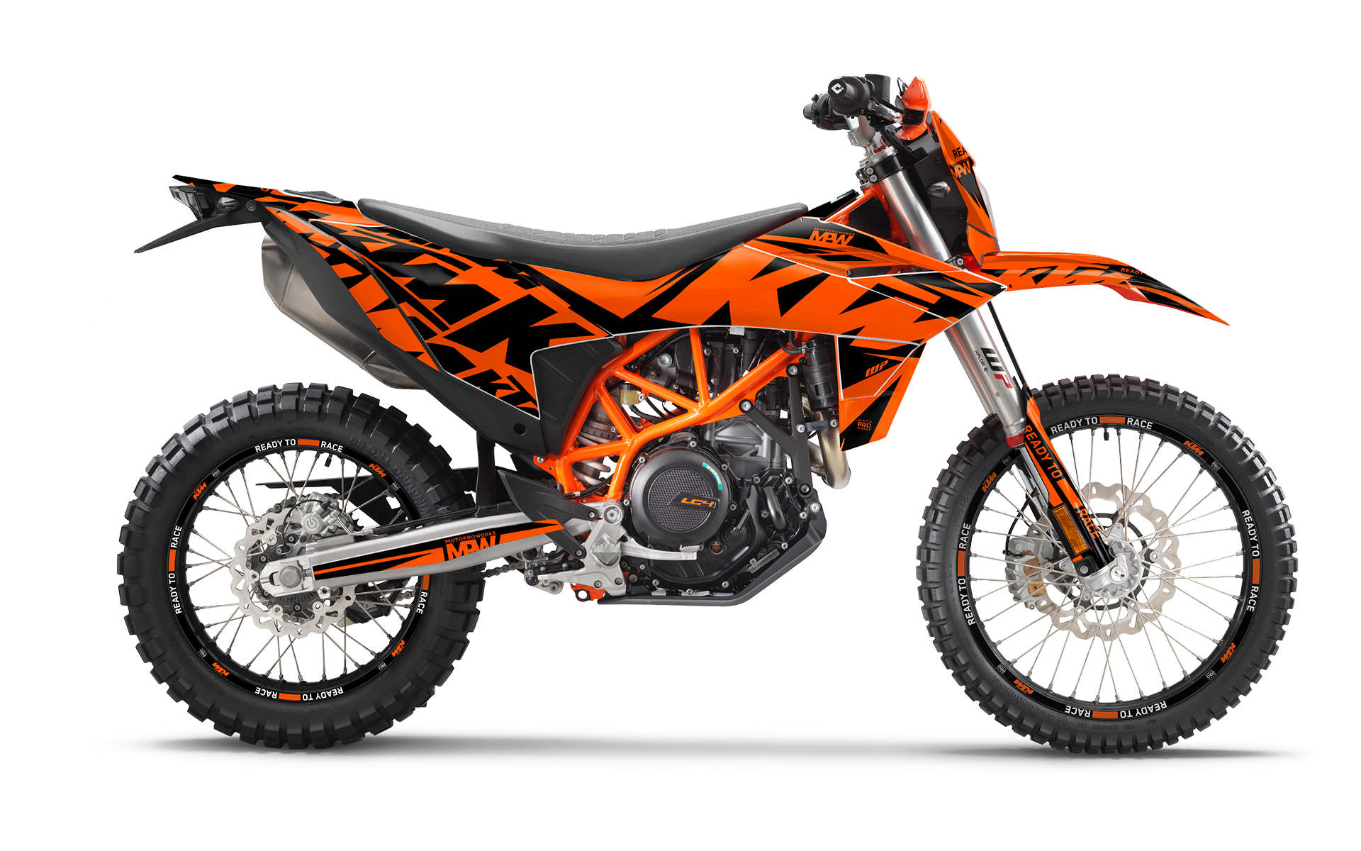 KTM 690 ENDURO R 2026 GRAPHICS - "Kickdrift" (Black/Orange)