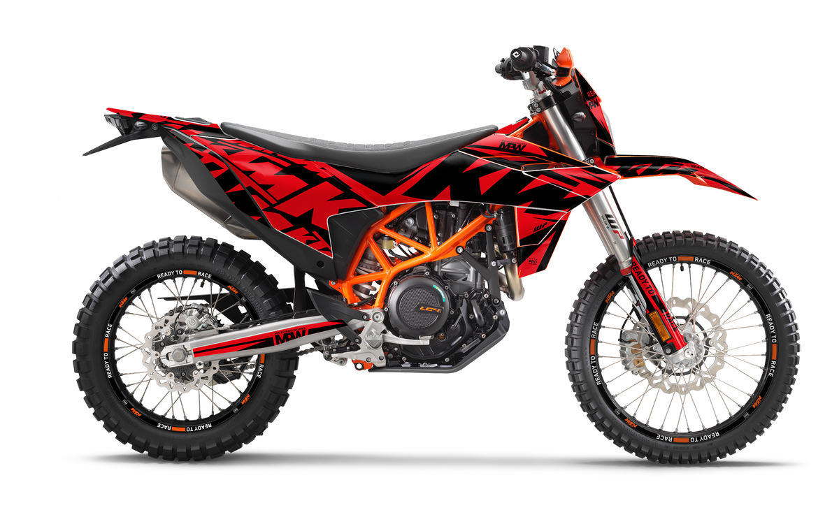 KTM 690 Enduro R 2026 Graphics Kit - Kickdrift Red | MotoProWorks