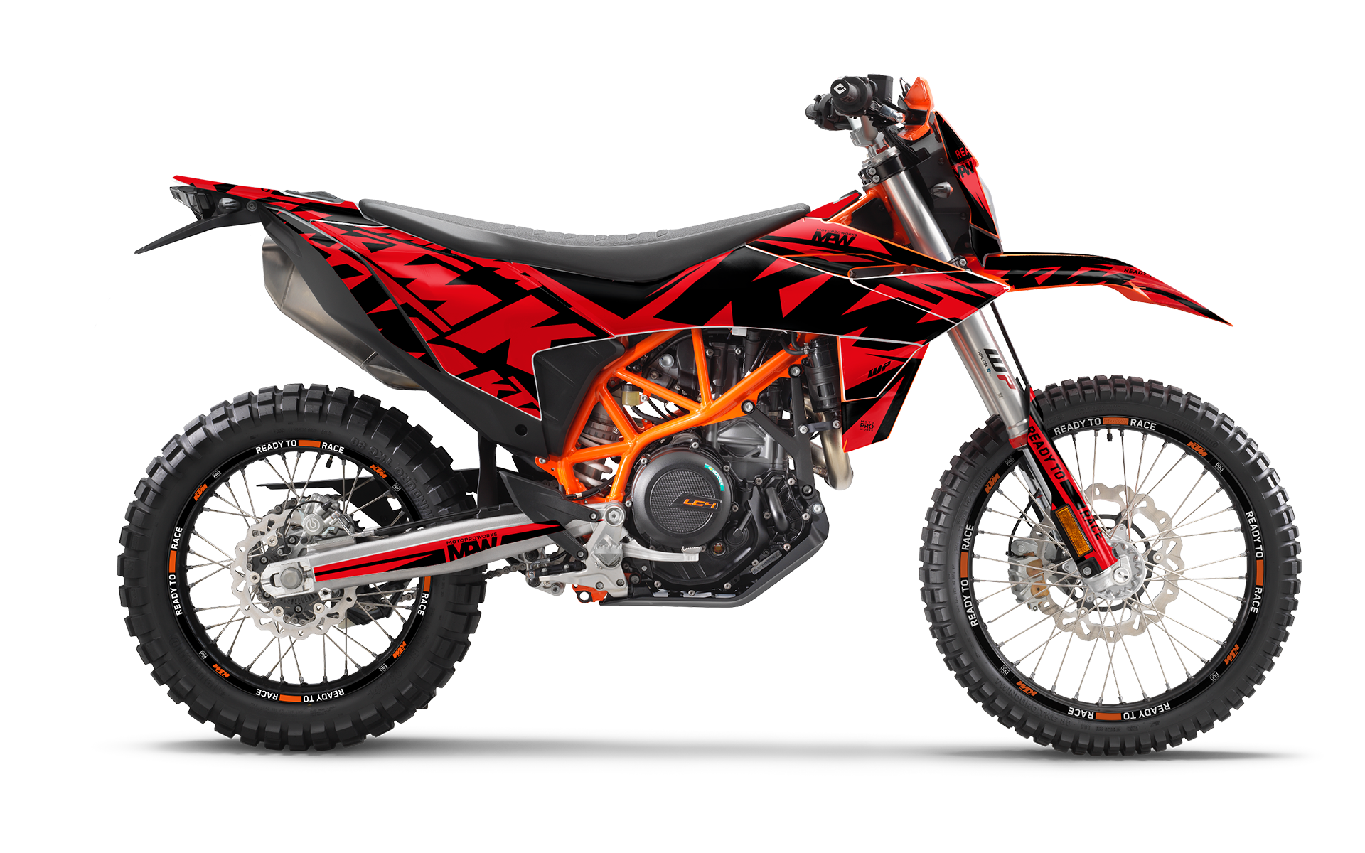 KTM 690 ENDURO R 2026 GRAPHICS - "Kickdrift" (Red)