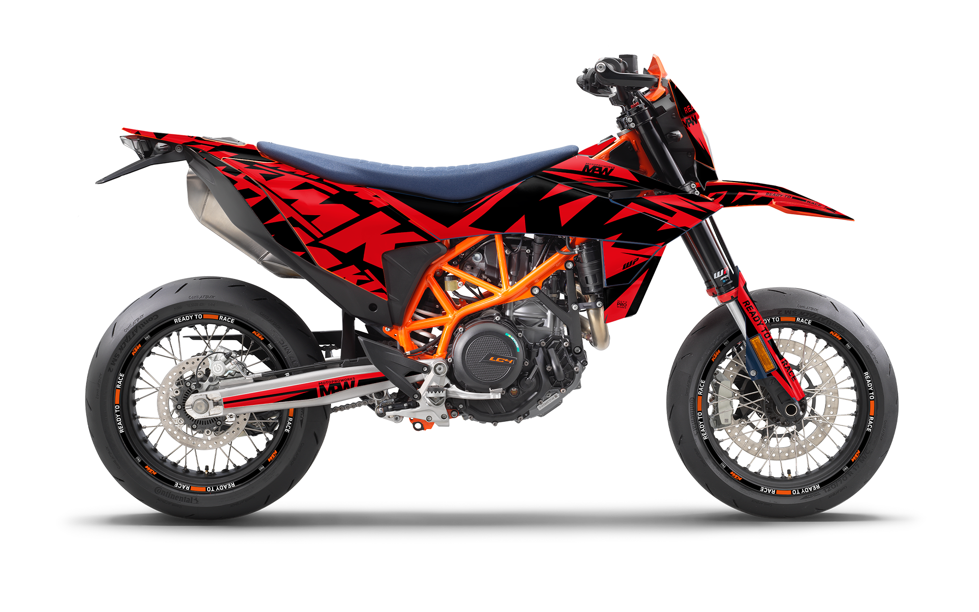 KTM 690 SMC-R 2026 GRAPHICS - "Kickdrift" (Red)
