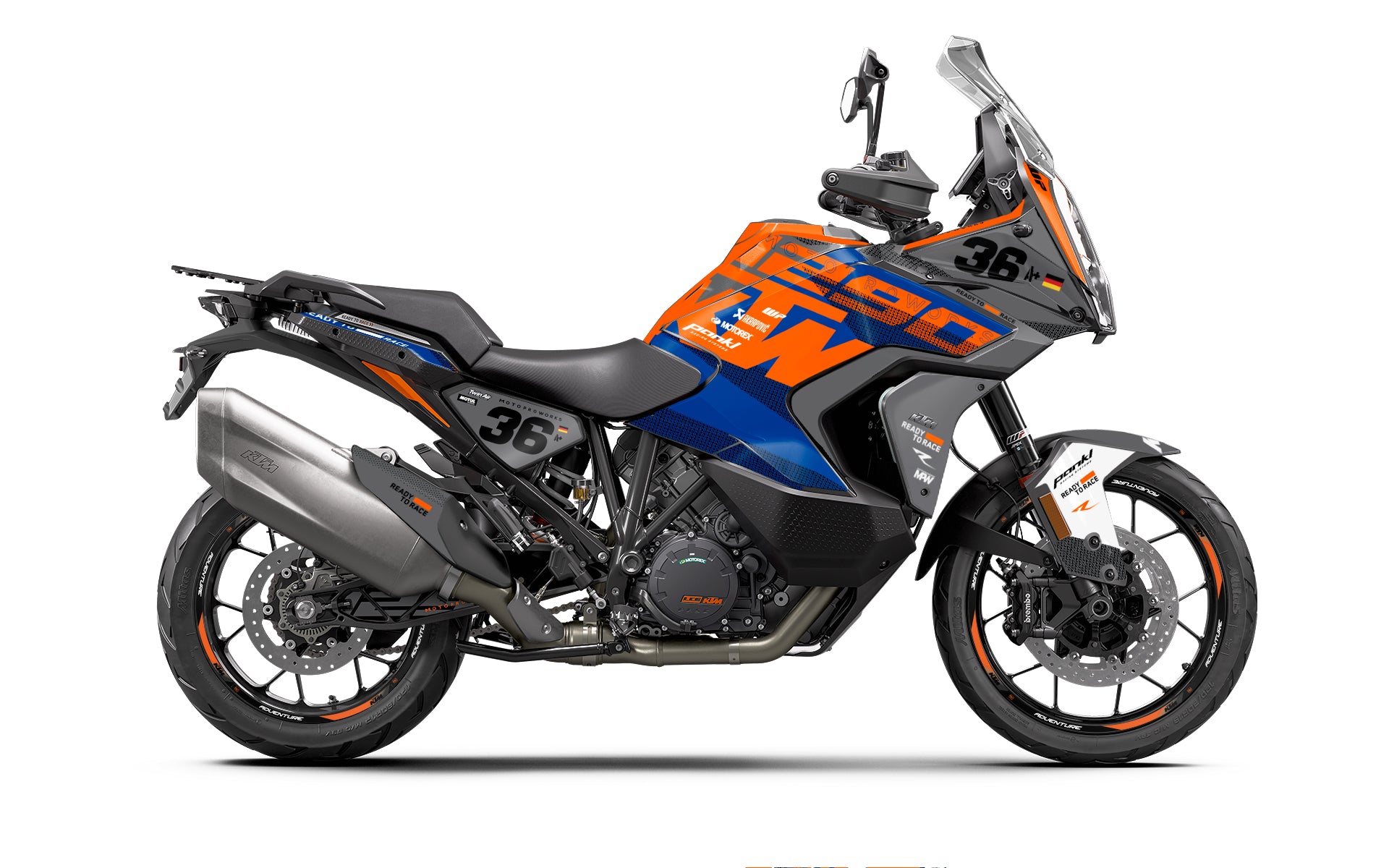 KTM 1290 Super Adventure GRAPHICS - "Frontier" (Blue/Grey)