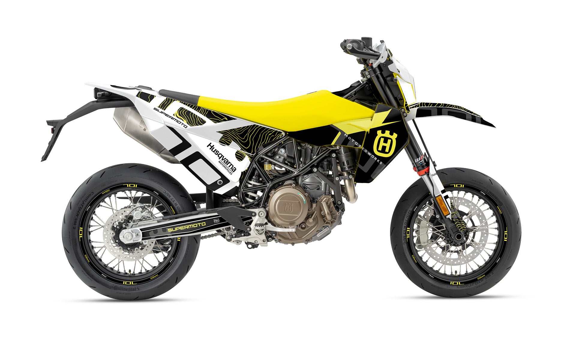 Husqvarna 701 2026 KITS DÉCO - "Monarch" (Jaune/Motif)