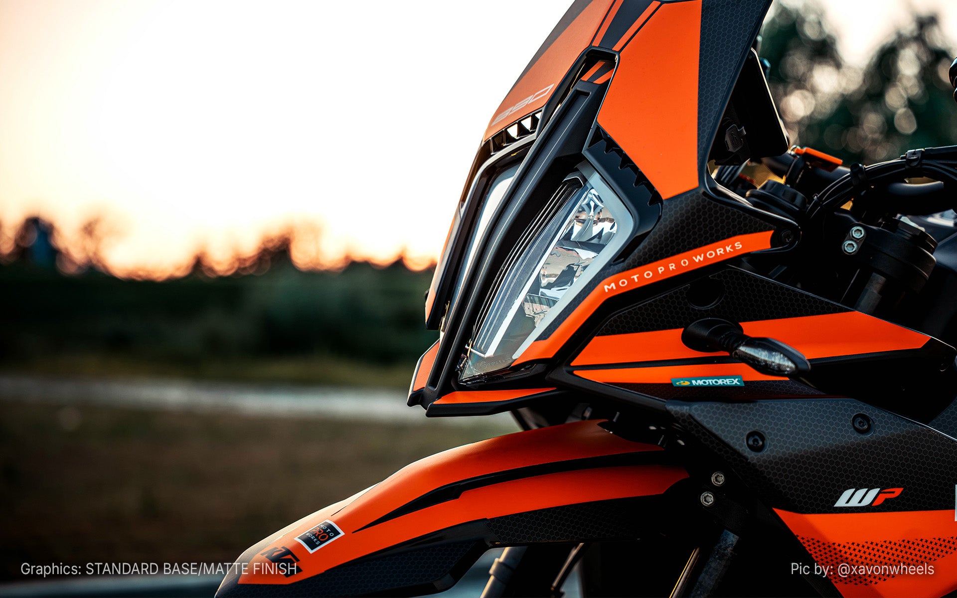 Graphics Kit for KTM 890 SMT - "Nebula" (Orange)