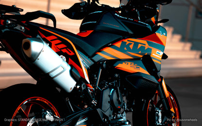 Graphics Kit for KTM 890 SMT - "Nebula" (Orange)