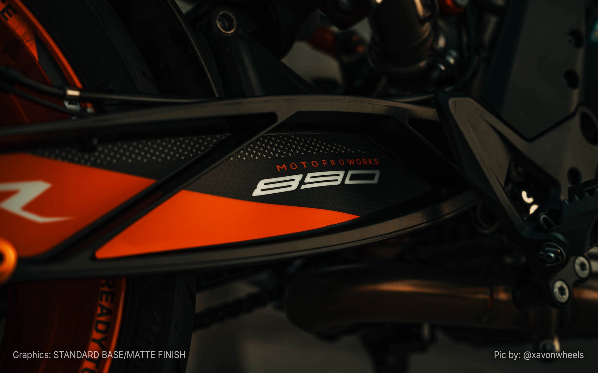 Graphics Kit for KTM 890 SMT - "Nebula" (Orange)