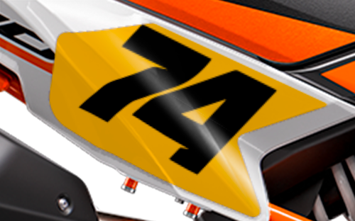 Number Plate Decal Set - KTM 890 SMT