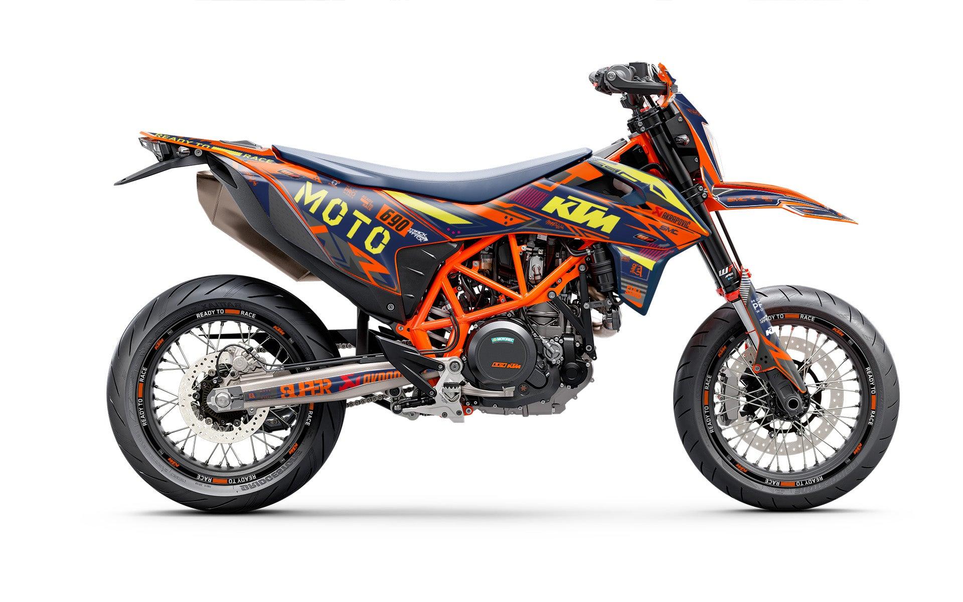 KTM 690 SMC-R GRAPHICS - "Phantom" (Blue) - MotoProWorks