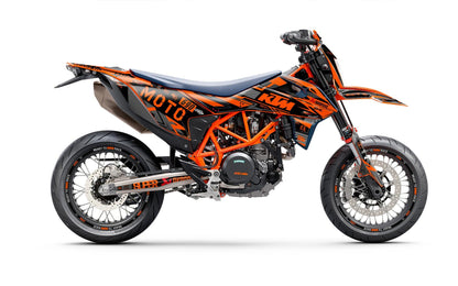 KTM 690 Enduro GRAPHICS - "Phantom" (Orange) - MotoProWorks