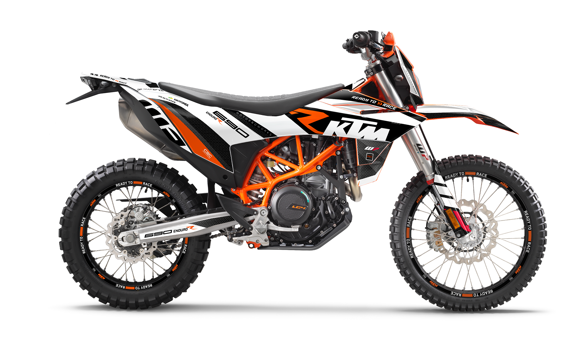KTM 690 Enduro R 2026 GRAPHICS - "RR-Tech" (White)