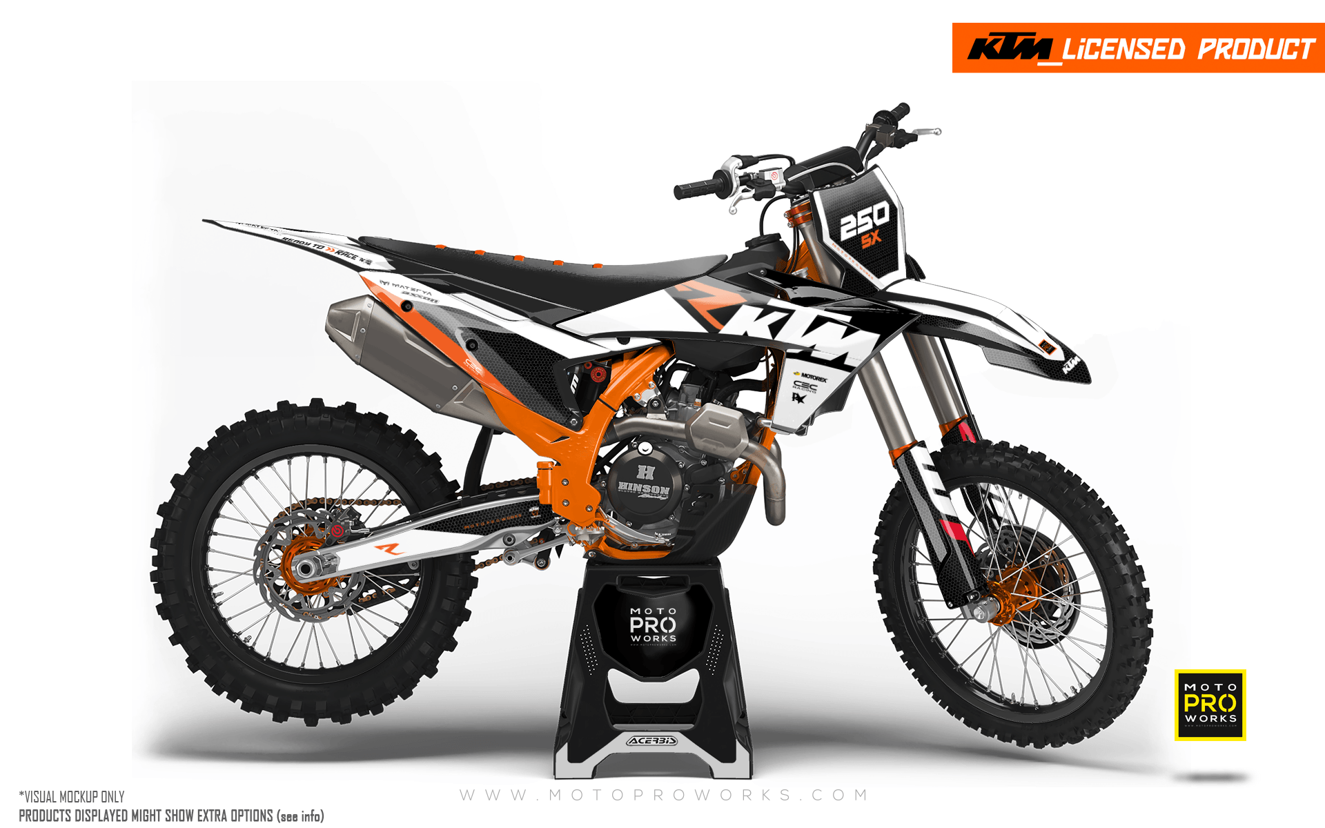 KTM GRAPHICS - EXC/SX / 450 SMR 2023-2024 "RR Tech" (White) - MotoProWorks