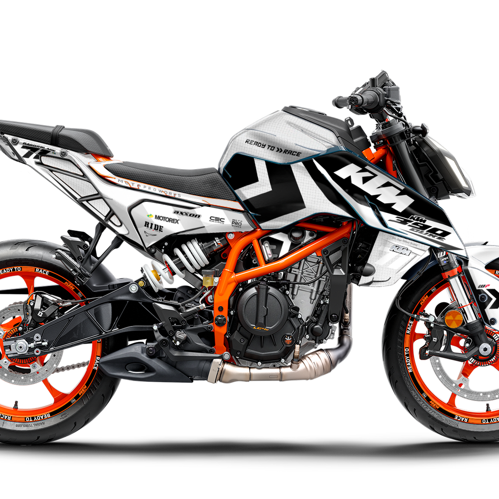 Duke 390 Ktm Duke 200 White Colour KTM 390 Duke 2024-2025 GRAPHICS