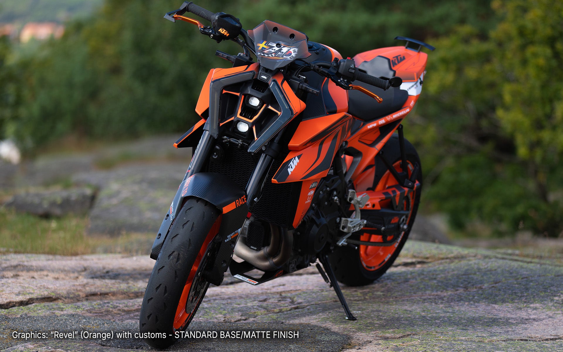 KTM 990 Duke GRAPHICS - "Revel" (Orange)