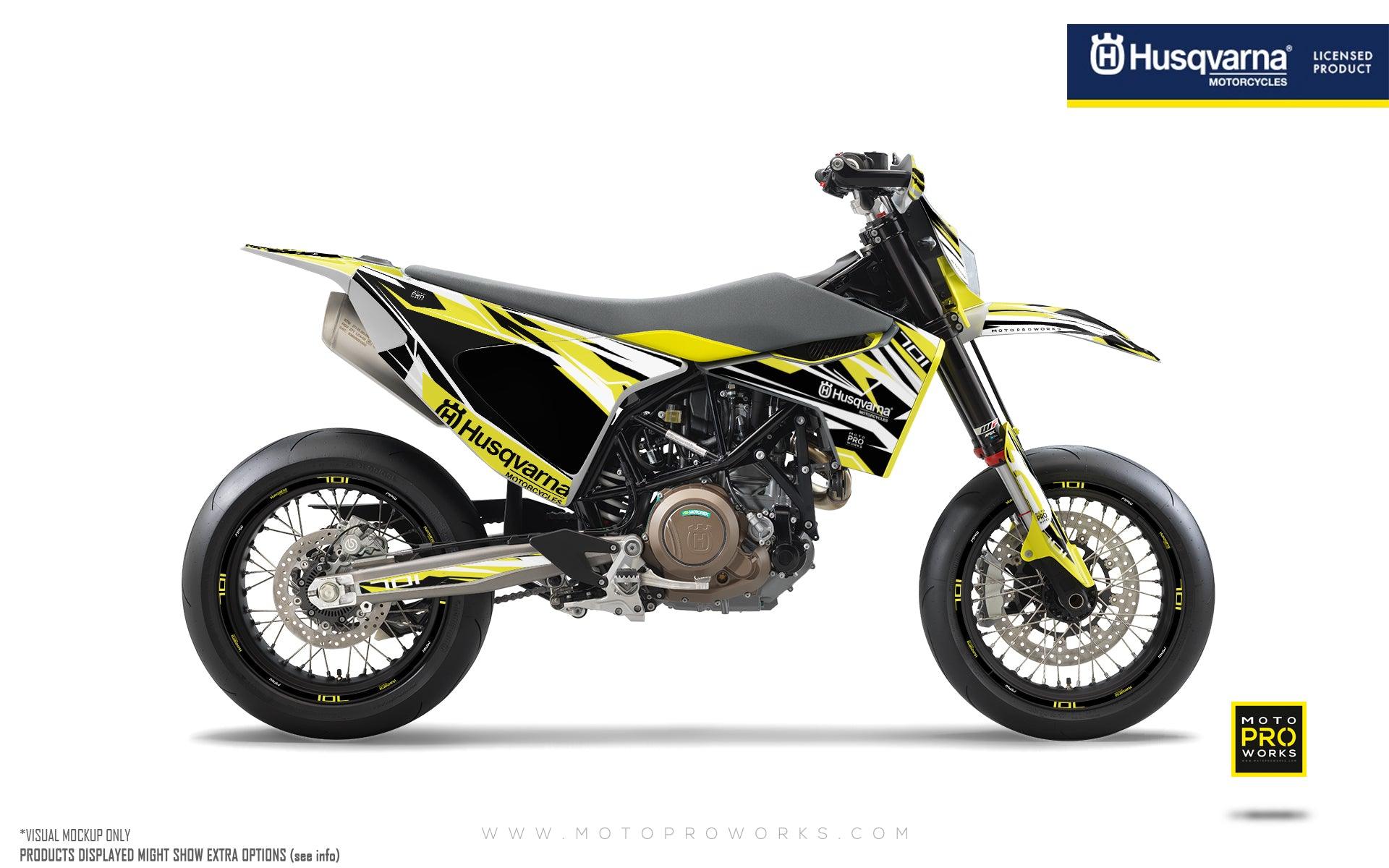 Husqvarna 701 Enduro Graphics - "Ripple" (Yellow) - MotoProWorks | Decals and Bike Graphic kits