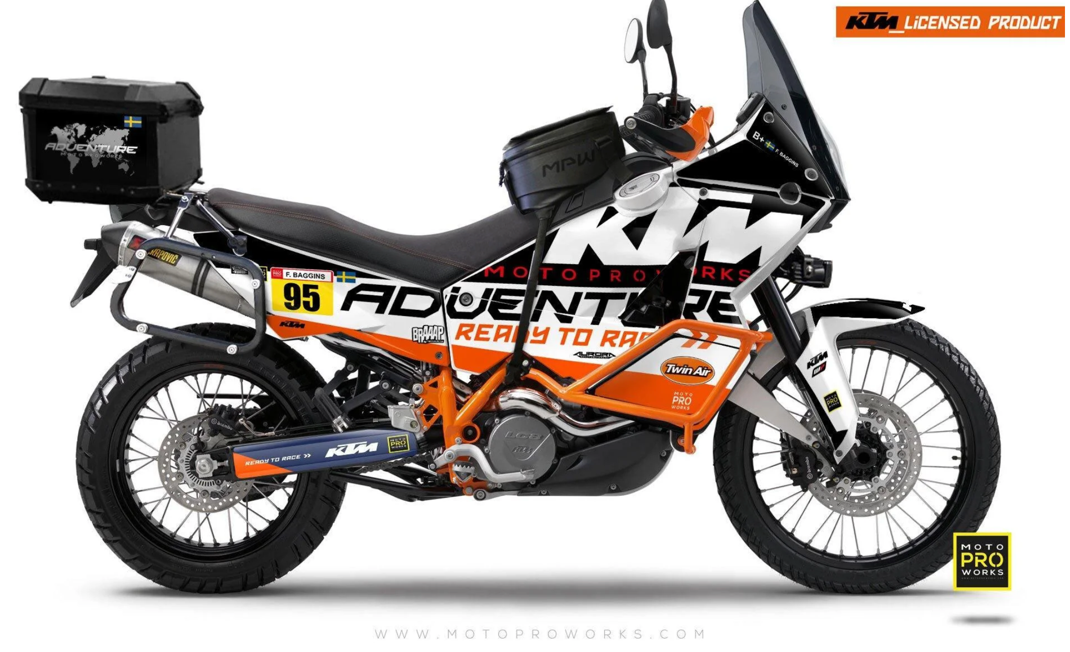 *OUTLET!* KTM 950/990 Adventure KITS DÉCO (2003 - 2012) - "WAYPOINTER" (nuit) - MATTE - Ref.25322