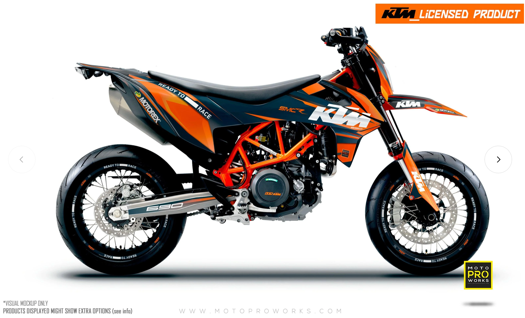 *OUTLET!* KTM DEKOR - 690 SMC-R (2023 2024) "Colibri" (Orange/Gradient) - MATT - Ref.25118
