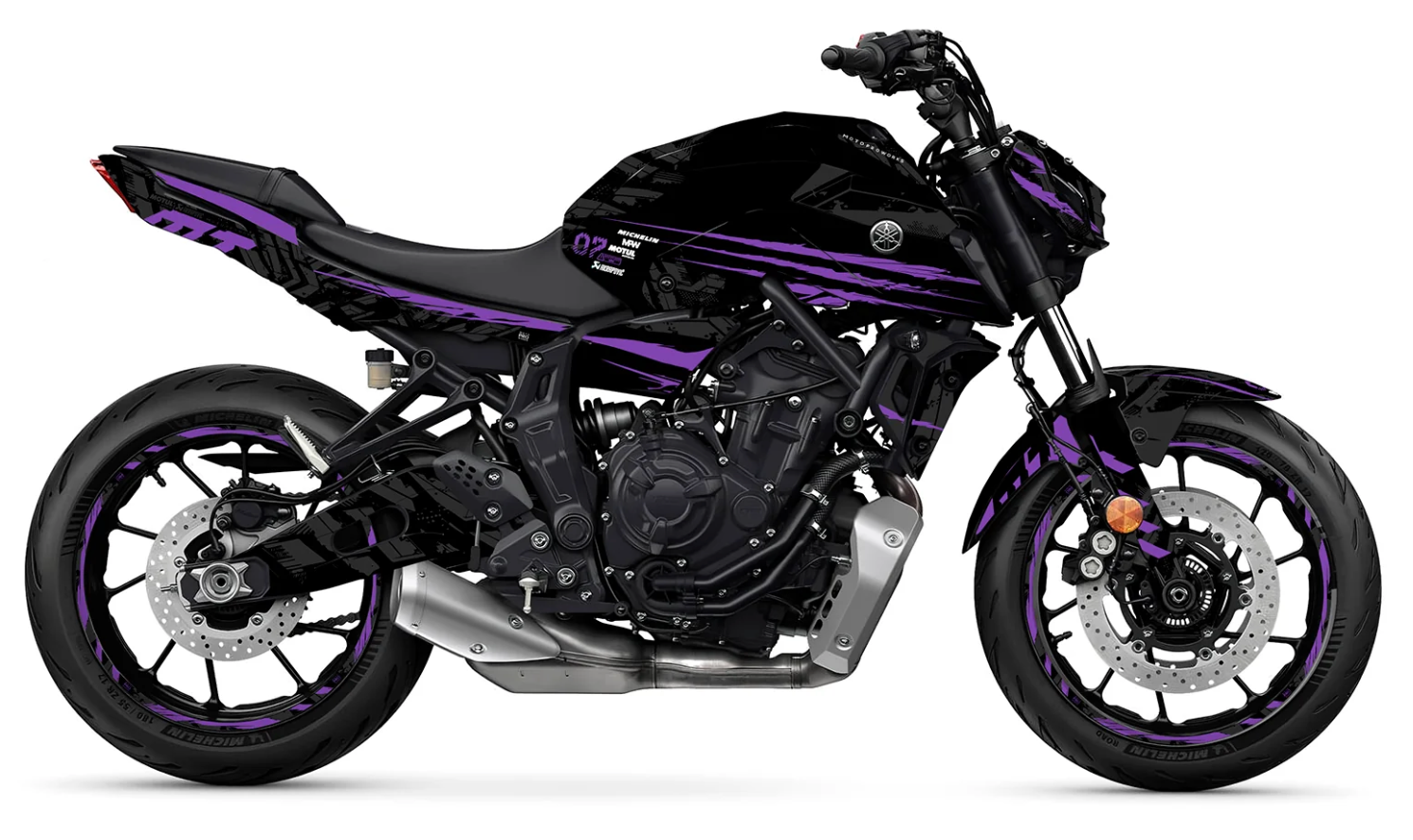 *OUTLET!* Yamaha MT 07 Graphics (2014 - 2017) - "Venom" (Purple) - GLOSSY - Ref.25025