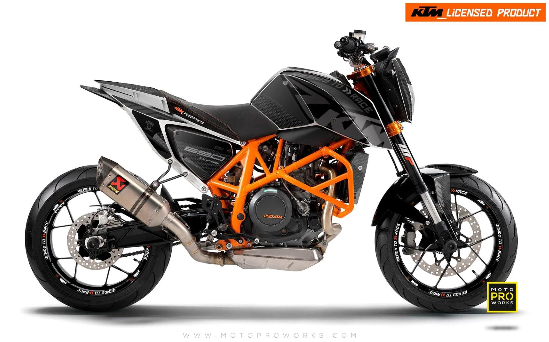 *OUTLET!* KTM 690 Duke GRAPHICS (2016 - 2018) - "RR-Tech" (Black) - Glossy - Ref.16273