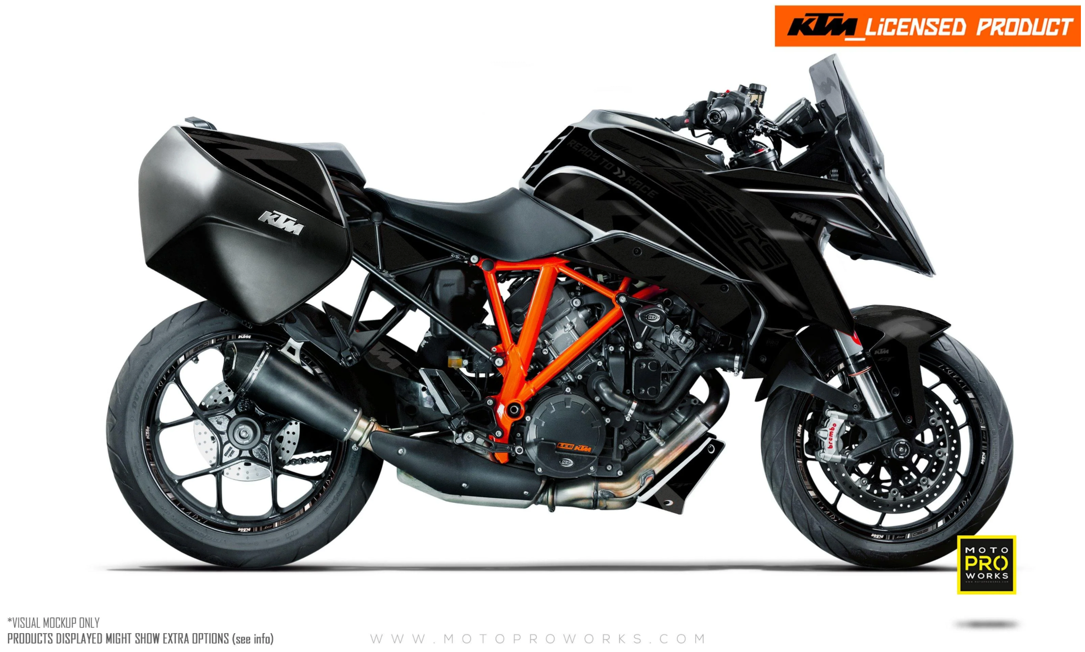 *OUTLET!* KTM 1290 Super Duke GT (2022+) GRAPHICS - "Torque" (Black) - Glossy - Ref.16305