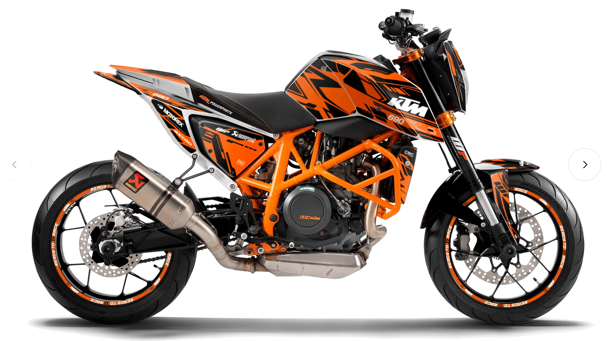 *OUTLET!* KTM 690 Duke (2012 - 2015) GRAPHICS - "Pulse" (Orange) - Glossy - Ref.23928