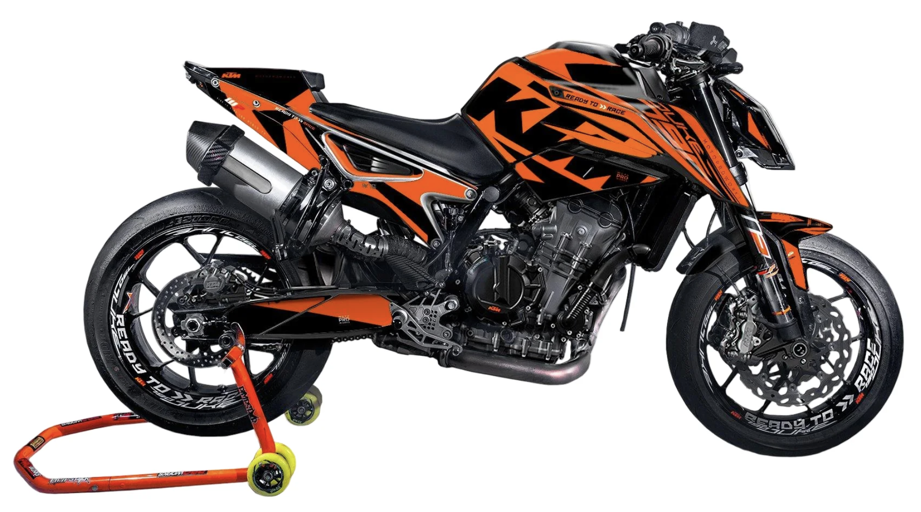 *OUTLET!* KTM 790 Duke (2018 - 2022) GRAPHICS - "Torque" (Orange) - Glossy - Ref.25115