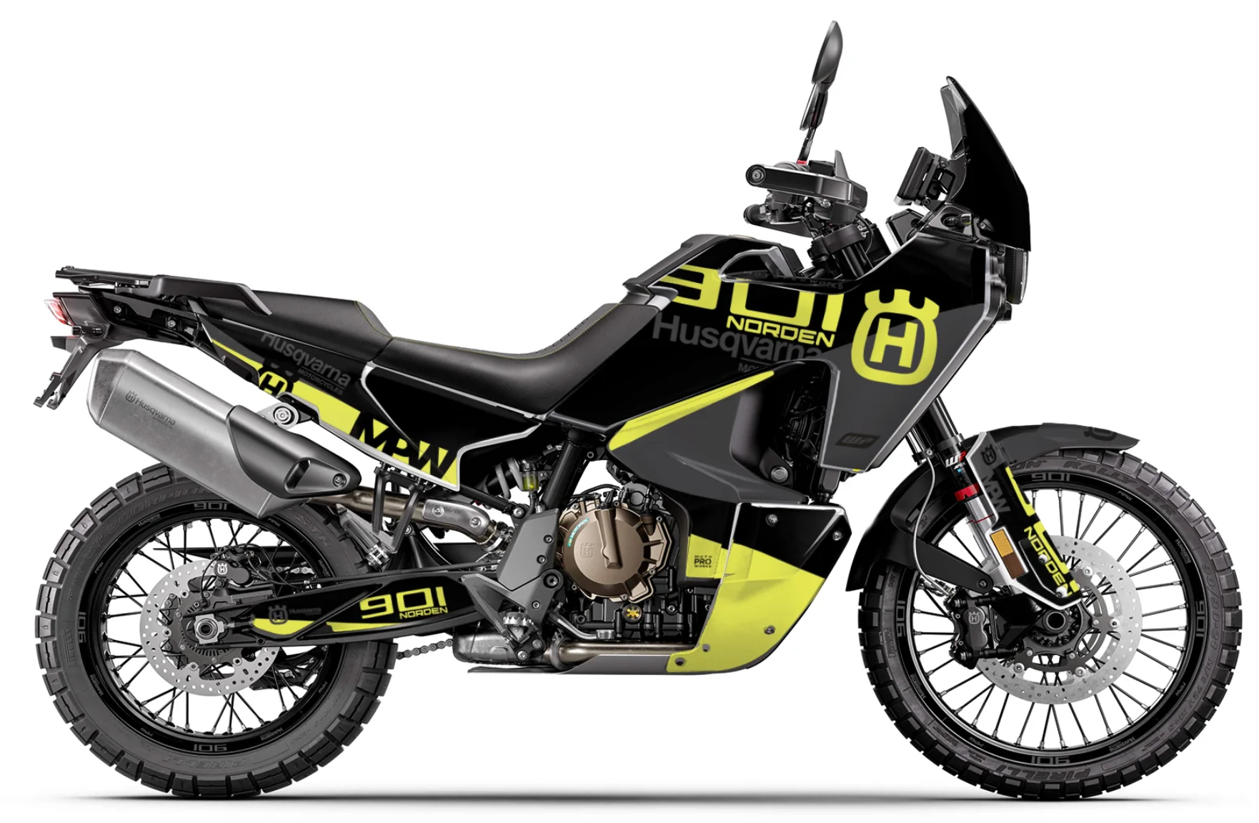 *OUTLET!* HUSQVARNA Norden 901 GRAPHICS - "NineOhTwo" (Black/Yellow) - Glossy - Ref.25850
