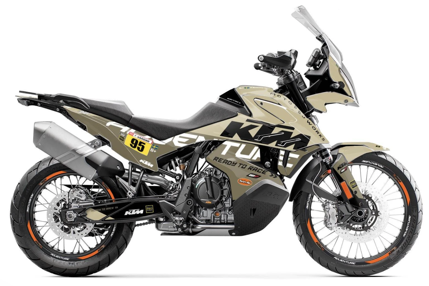 *OUTLET!* KTM 790/890 Adventure R/S GRAPHICS  2018-2022 - "Waypointer" (Sand) - GLOSSY - Ref.27122