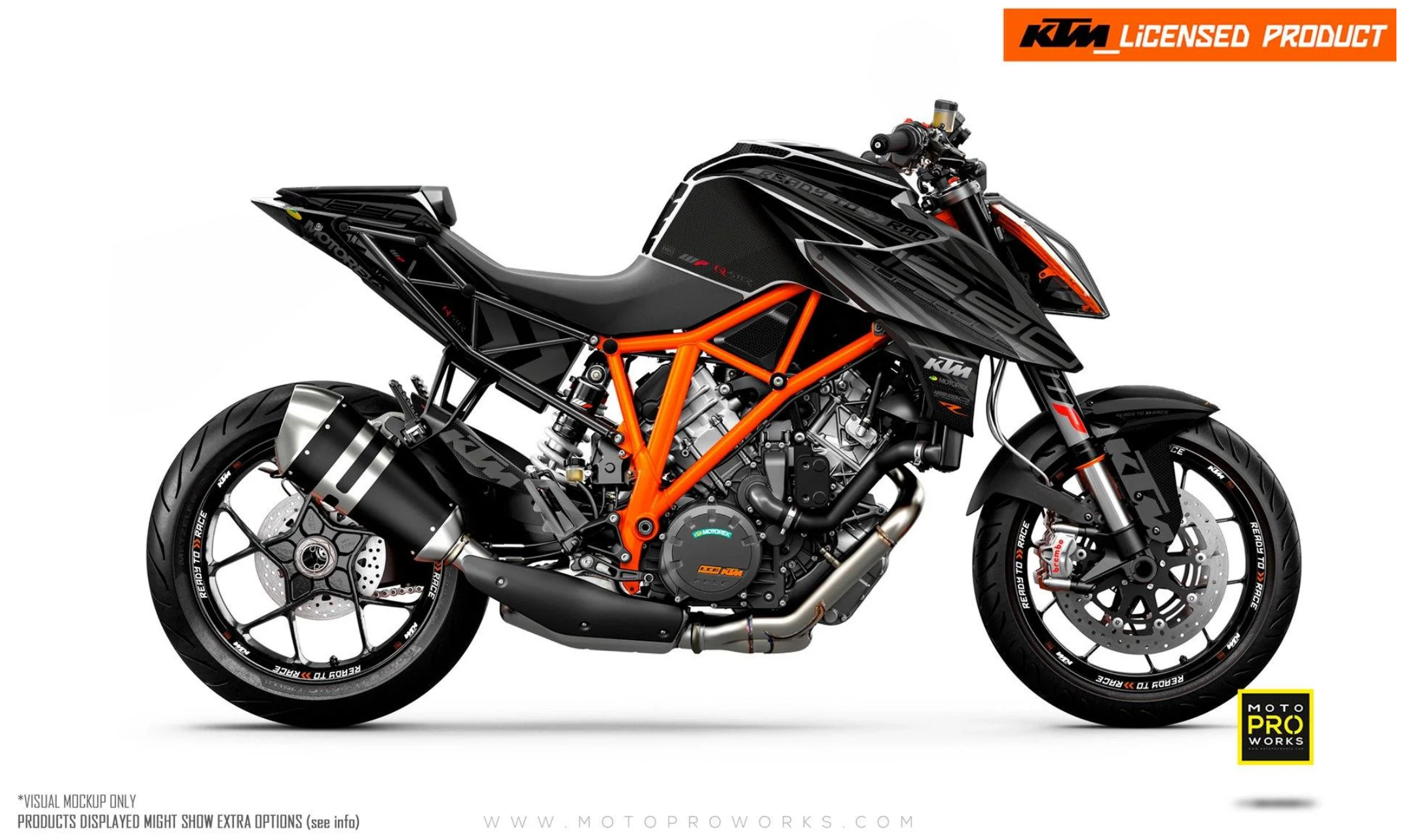 *OUTLET!* KTM 1290 Super Duke R 2014-2019 GRAPHICS - "Vortex" (Black) - GLOSSY - Ref.22756