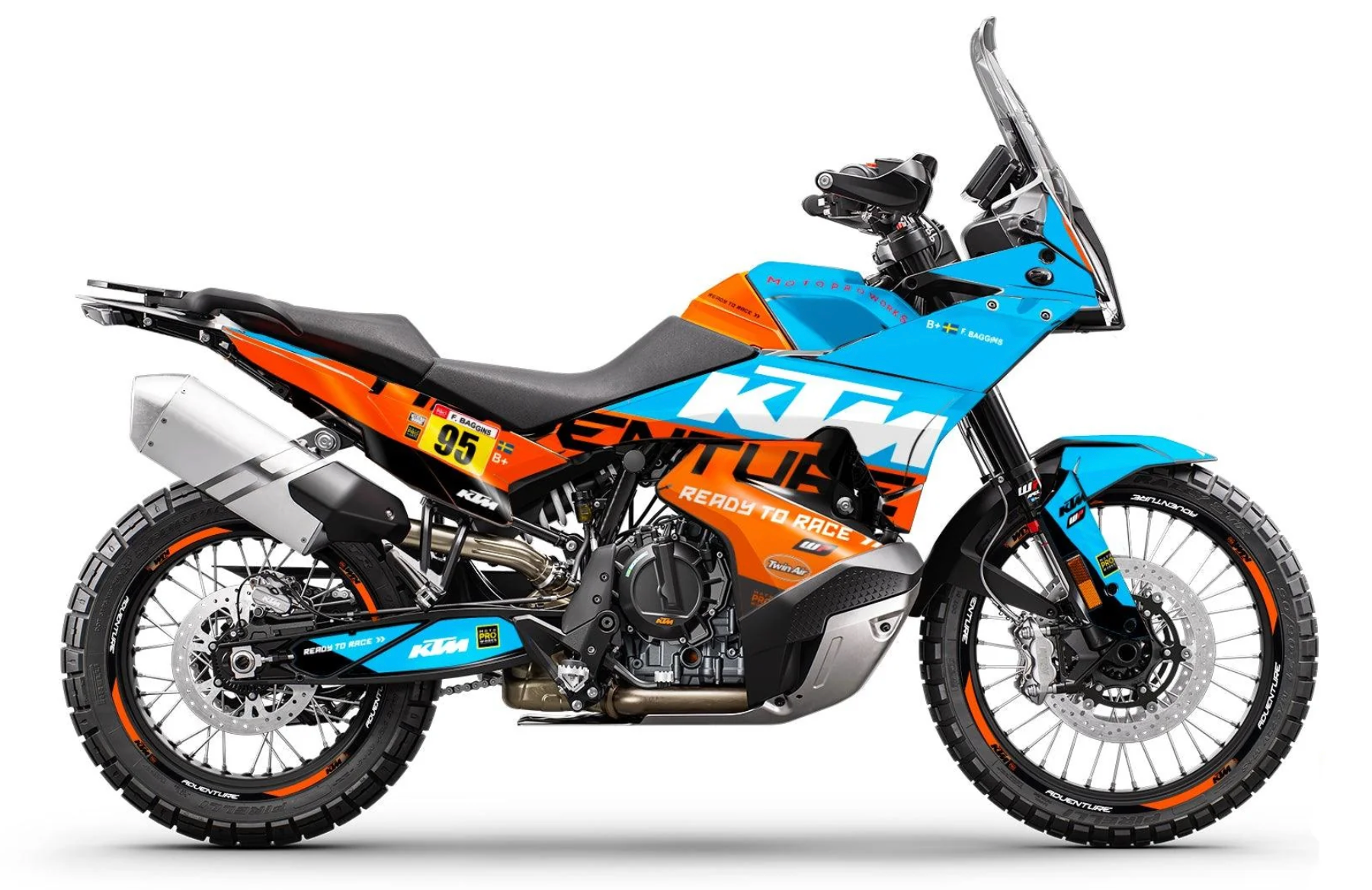 *OUTLET!* KTM 790 Adventure 2023-2024 GRAPHICS - "Waypointer" (Ocean) - GLOSSY - Ref.19717