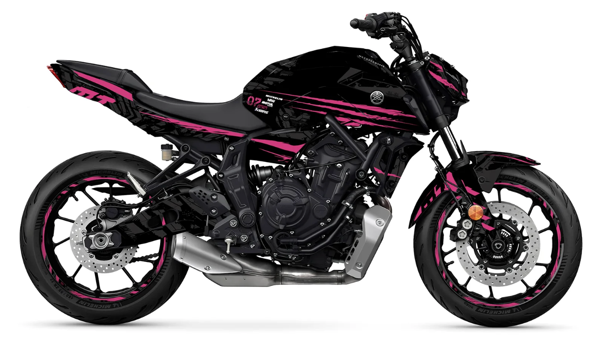 *OUTLET!* Yamaha MT 07 Graphics (2021-2023) - "Venom" (Pink) - GLOSSY - ref.23727