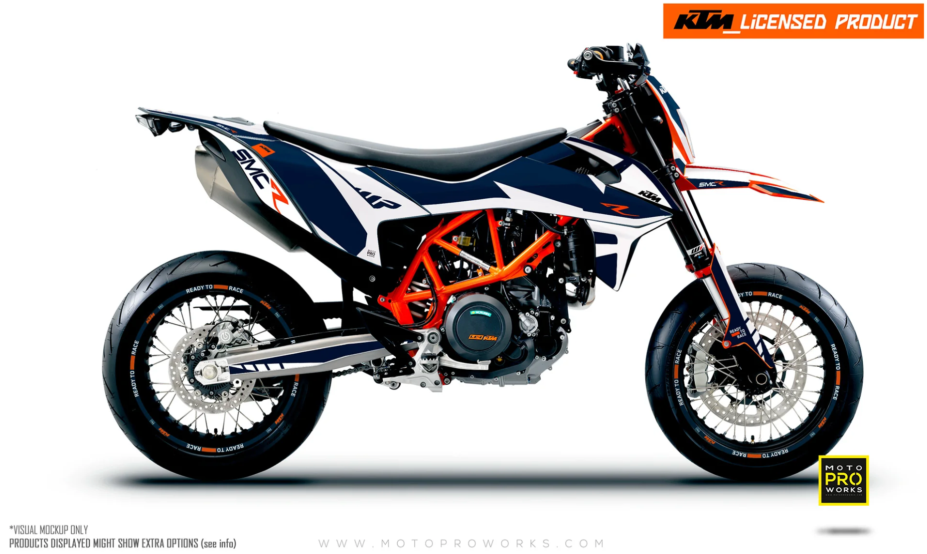 *OUTLET!* KTM 690 SMC-R DEKALKIT (2012) - "Swift" (Blå) - GLANSIG - Ref.20633