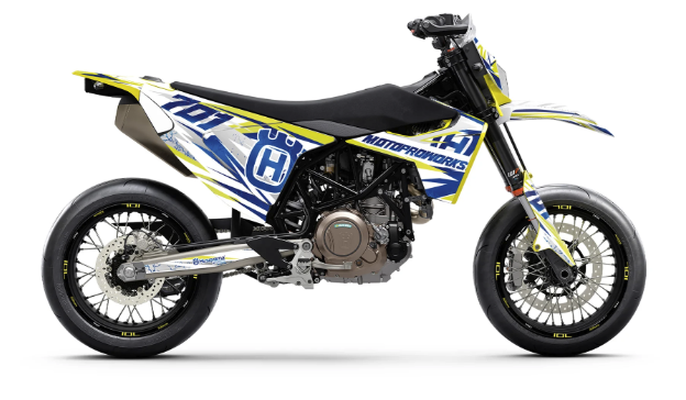 *OUTLET!*  Husqvarna 701 SUPERMOTO 2018-2024 GRAPHICS - "Shiften" (Marv Edition)-  SILVER CHROME- GLOSSY - Ref.29847