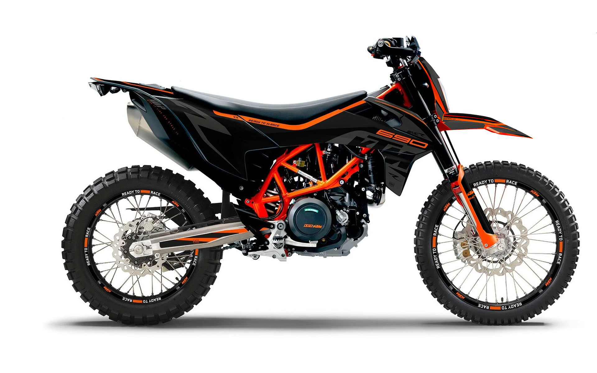 KTM 690 Enduro R GRAPHICS - "Torque" (Solid/Grey/Black)