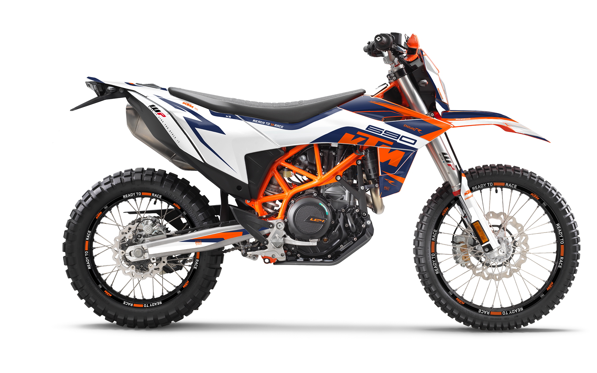 KTM 690 Enduro R 2026 GRAPHICS - "Torque" (White/Blue)