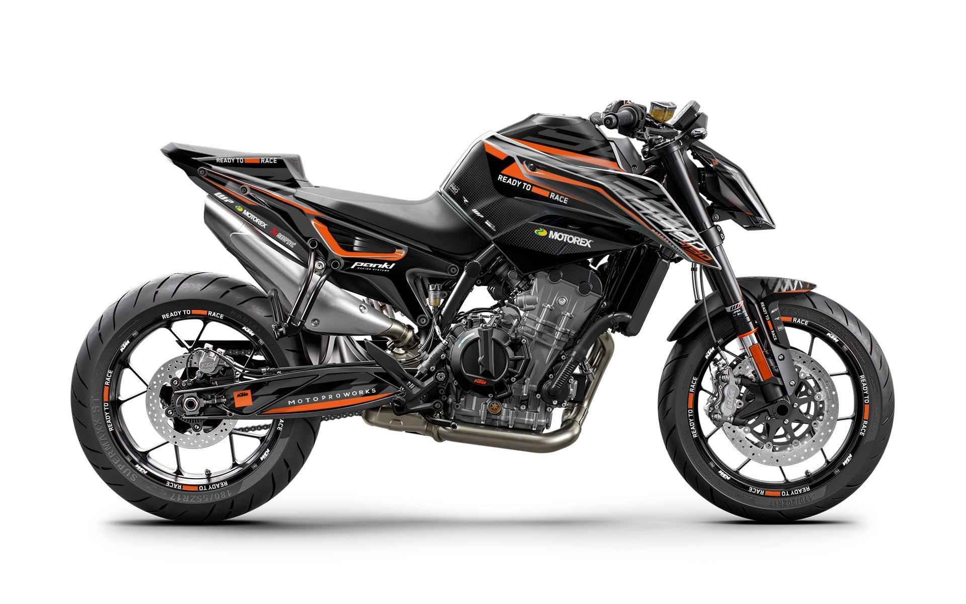 KTM 790/890 Duke GRAPHICS - "Warp" (Black/Orange) - MotoProWorks