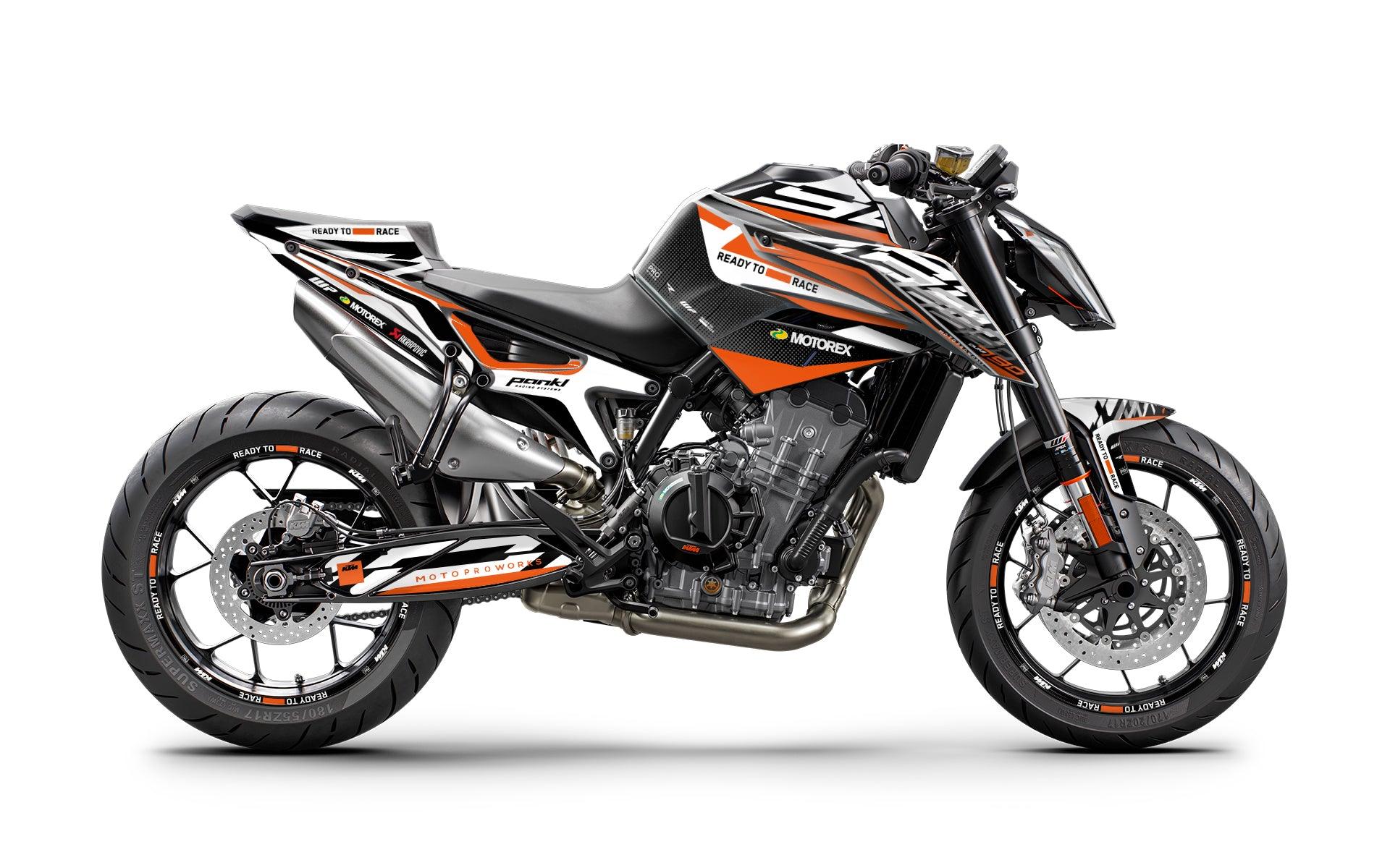 KTM 790/890 Duke GRAPHICS - "Warp" (White) - MotoProWorks