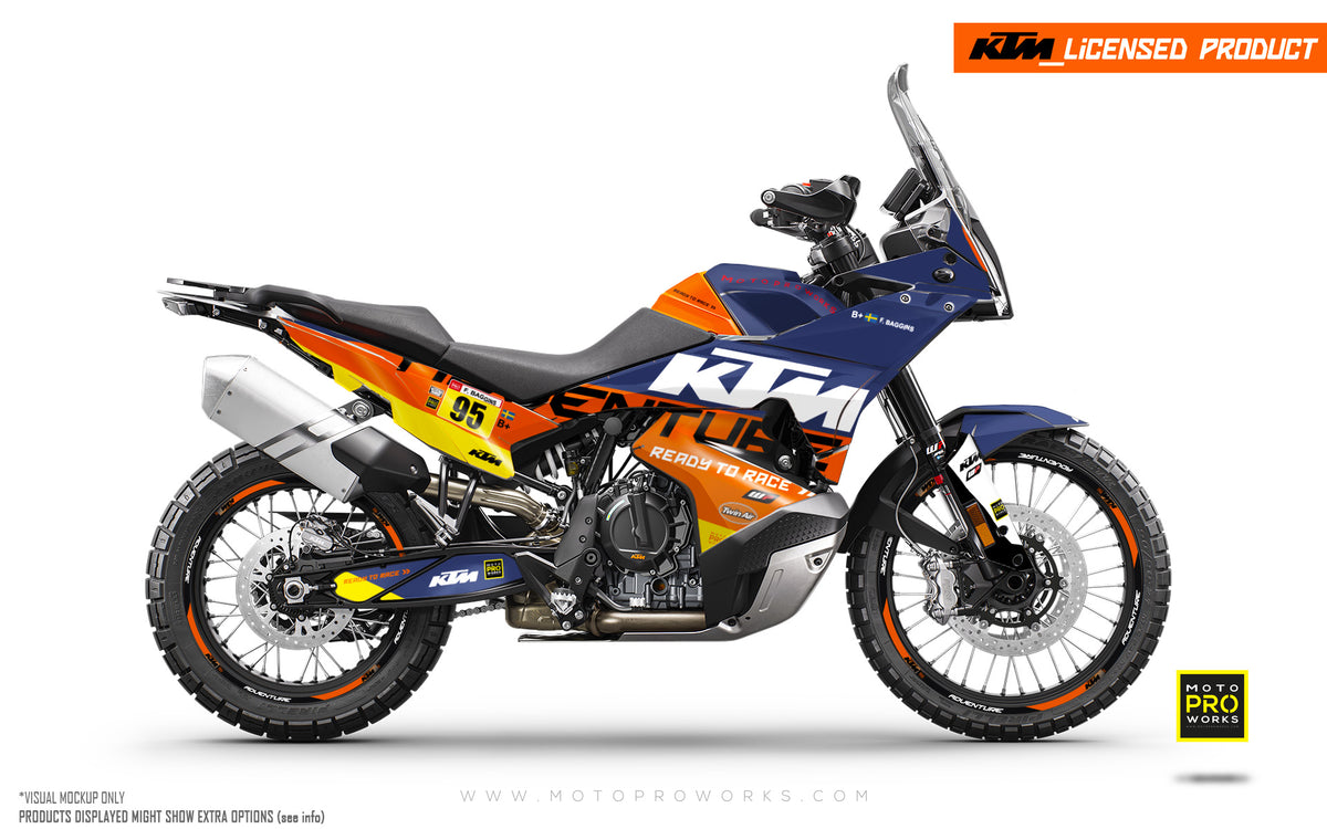 *OUTLET!* –  KTM 790/890 ADVENTURE R 2023 GRAPHICS - &quot;WAYPOINTER&quot; (DAWN) - GLOSSY KIT